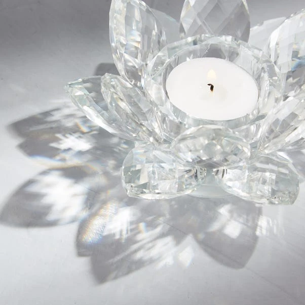 Dorma Glass Lotus Tealight Holder - Image 2