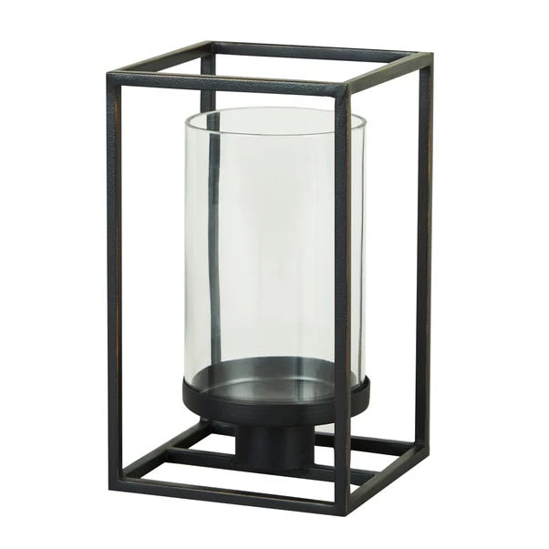 London Black Single Hurricane Candle Holder - Image 4