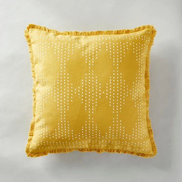 Fringed Diamond Geometric Cushion Cover - Image 2