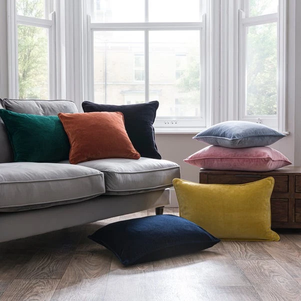 Clara Cotton Velvet Rectangle Cushion - Image 12