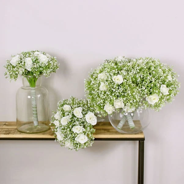 Artificial Rose And Gypsophila Bouquet - Image 4