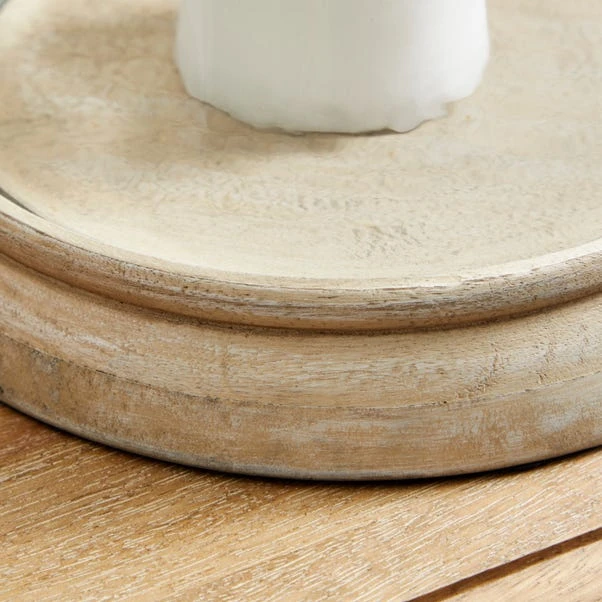 Churchgate Wood Glass Hurricane Candle Holder - Image 3