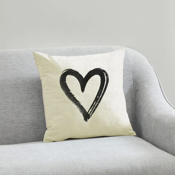 Painted Heart 43x43cm Cushion