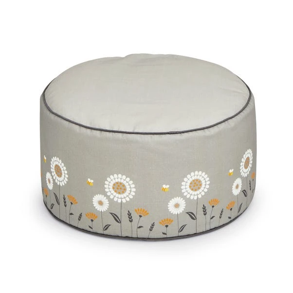Scandi Print Grey Pouffe - Image 2