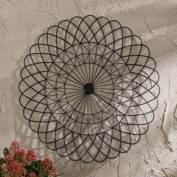 Black Spiral Indoor Outdoor Wall Art