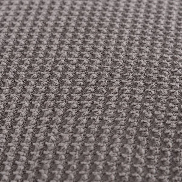 Jenson Charcoal Waffle Pouffe - Image 4