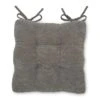 Corduroy Grey Box Style Seat Pad