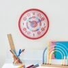 Pink Tell The Time Wall Clock