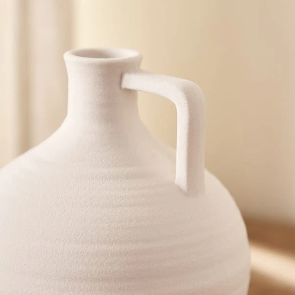 Round Ceramic Handled Vase - Image 2