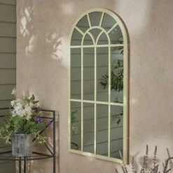 Country Arched Window Indoor Outdoor Wall Mirror