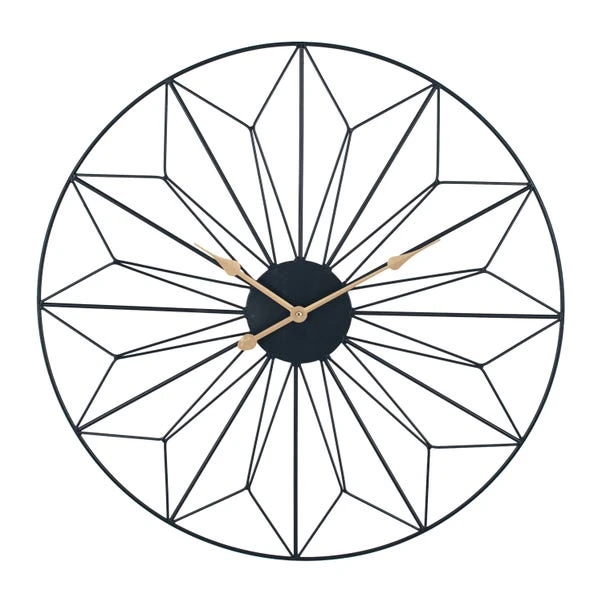 Black And Gold Geo Wall Clock - Image 2
