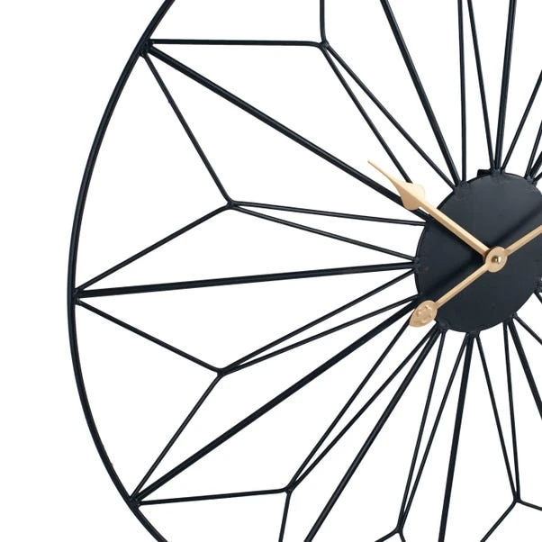 Black And Gold Geo Wall Clock - Image 4