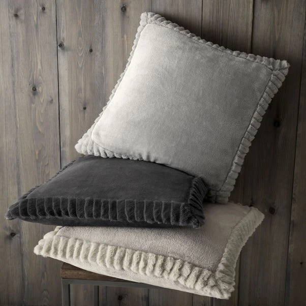 Catherine Lansfield Faux Velvet Cushion - Image 9