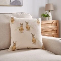 Hare Printed Cushion Cover