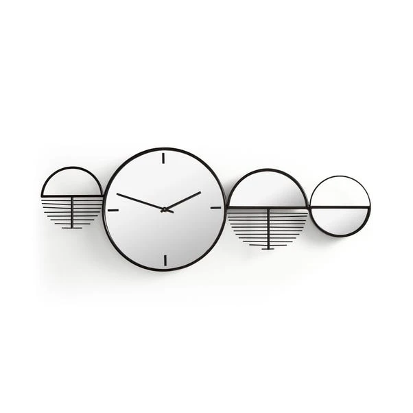 Elements Abstract Mirrored Wall Art Clock - Image 3