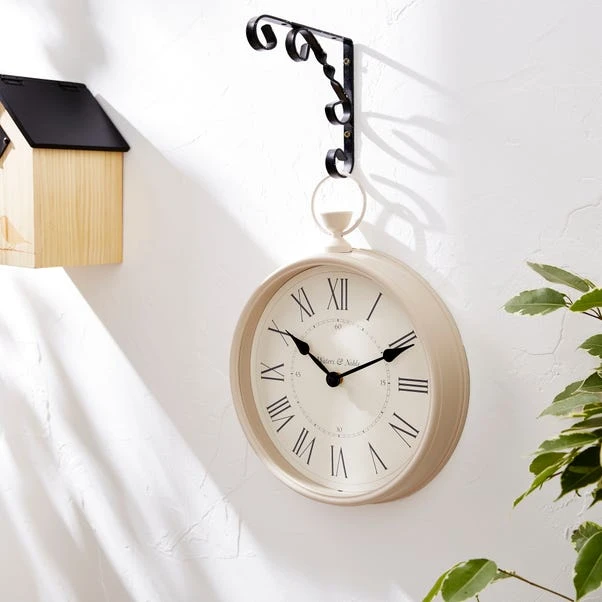 Cream Vintage Pocket Watch Indoor Outdoor Wall Clock - Image 4