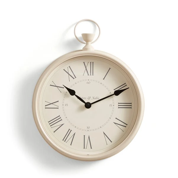 Cream Vintage Pocket Watch Indoor Outdoor Wall Clock - Image 7