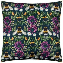 Wylder Nature House Of Bloom Zinnia Bee Outdoor Cushion