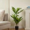 Artificial Real Touch Dracaena Tree In Black Plant Pot
