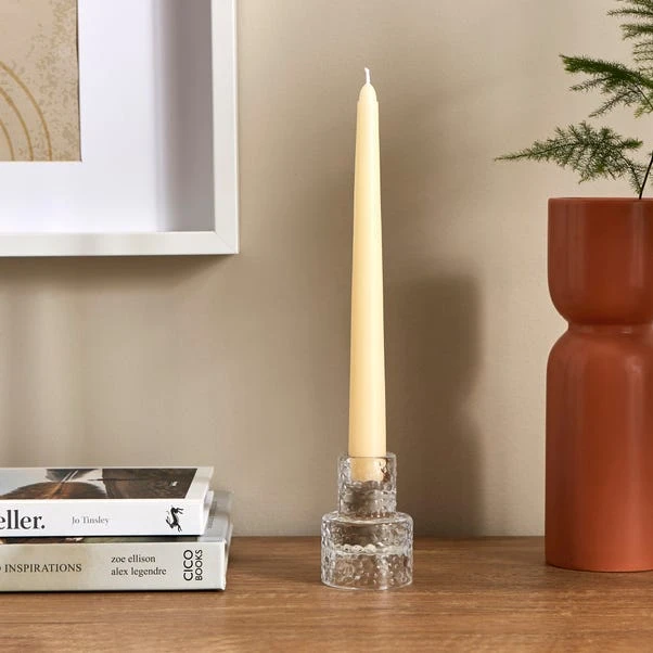 Mottled Glass Candlestick Holder - Image 2