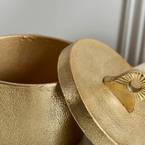 Aluminium Gold Jar Ornament - Image 2