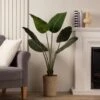 Artificial Banana Palm Tree In Woven Basket Plant Pot