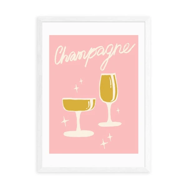 East End Prints Champagne Framed Print - Image 4
