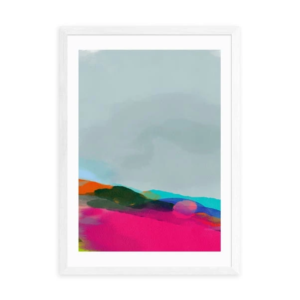 East End Prints Red Poppies Field Abstract III Framed Print - Image 20