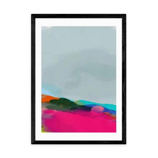 East End Prints Red Poppies Field Abstract III Framed Print - Image 16