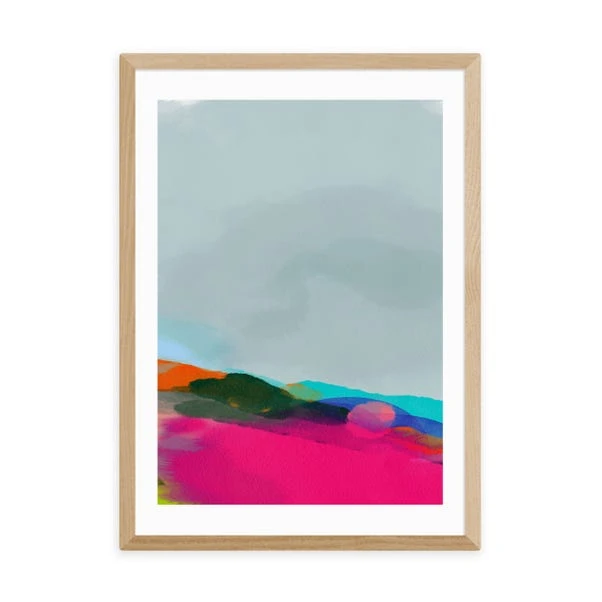 East End Prints Red Poppies Field Abstract III Framed Print - Image 14