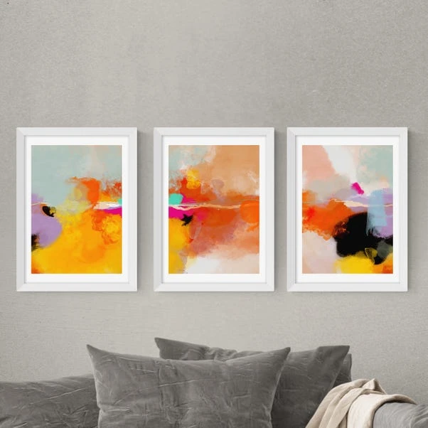 Set Of 3 East End Prints Yellow Blush Gallery Wall Framed Prints - Image 19