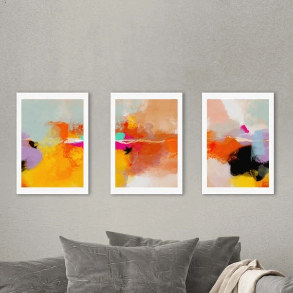 Set Of 3 East End Prints Yellow Blush Gallery Wall Framed Prints - Image 17