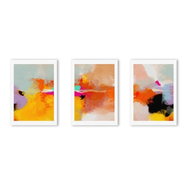 Set Of 3 East End Prints Yellow Blush Gallery Wall Framed Prints - Image 10