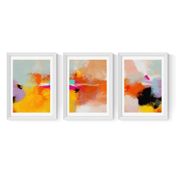 Set Of 3 East End Prints Yellow Blush Gallery Wall Framed Prints - Image 4