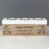 Personalised Floral Triple Tealight Box