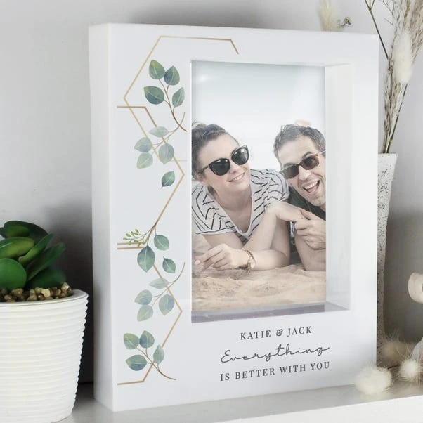 Personalised Botanical Portrait Box Photo Frame - Image 3