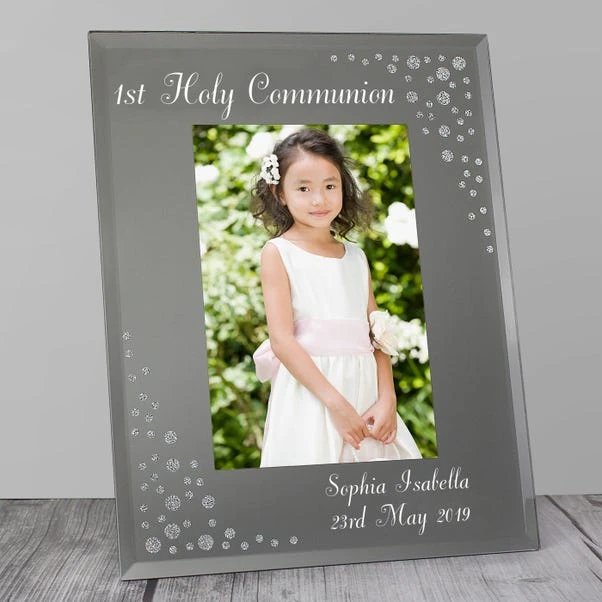 Personalised Classic Diamante Glass Portrait Photo Frame - Image 5