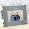 Personalised Diamante Glass Landscape Photo Frame