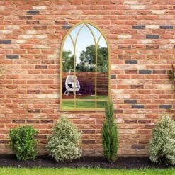 Arcus Gothic Arched Window Indoor Outdoor Wall Mirror