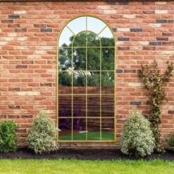 Arcus Arched Curved Window Indoor Outdoor Full Length Wall Mirror