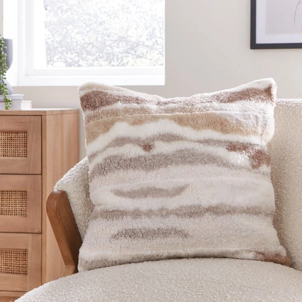 Abstract Fur Boucle Square Cushion - Image 6