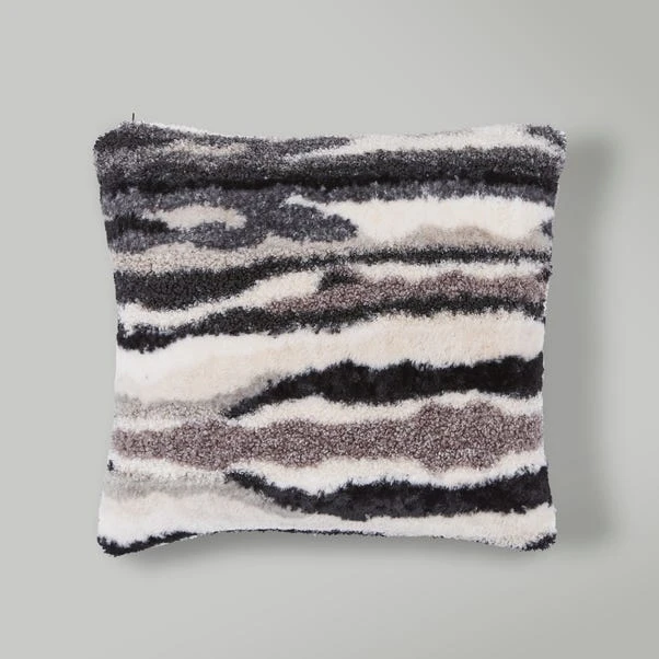 Abstract Fur Boucle Square Cushion - Image 3