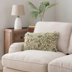 Ava Fluffy Texture Rectangle Cushion