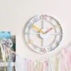 Pastel Skeleton Tell The Time Wall Clock