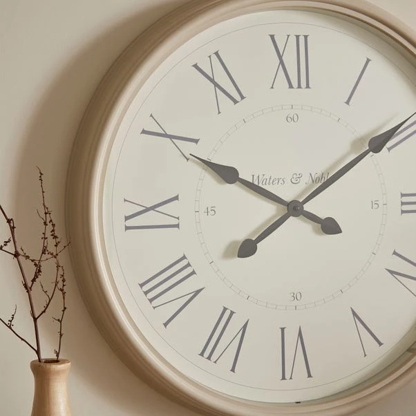 Cream Vintage Pocket Watch Indoor Outdoor Wall Clock - Image 2