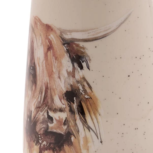 Meg Hawkins Ceramic Highland Cow Vase - Image 3