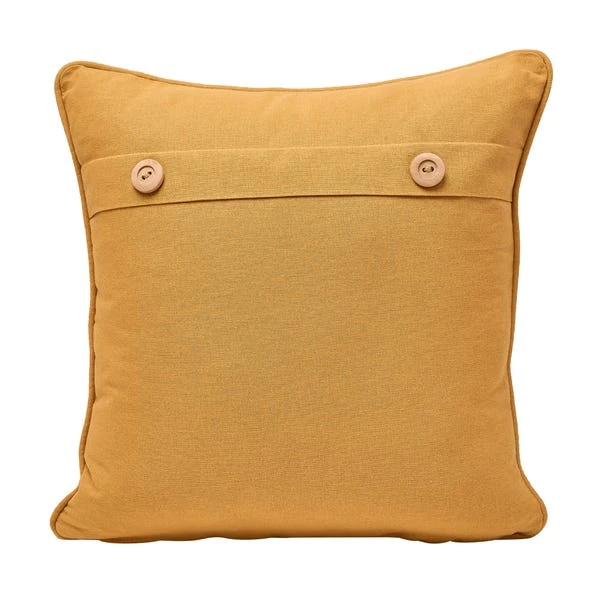 Meg Hawkins Highland Cow Square Cushion With Wooden Buttons - Image 2