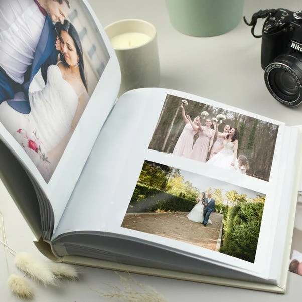 Personalised Gold Heart Couples Square Photo Album - Image 4
