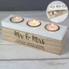 Personalised Free Text Triple Tealight Holder
