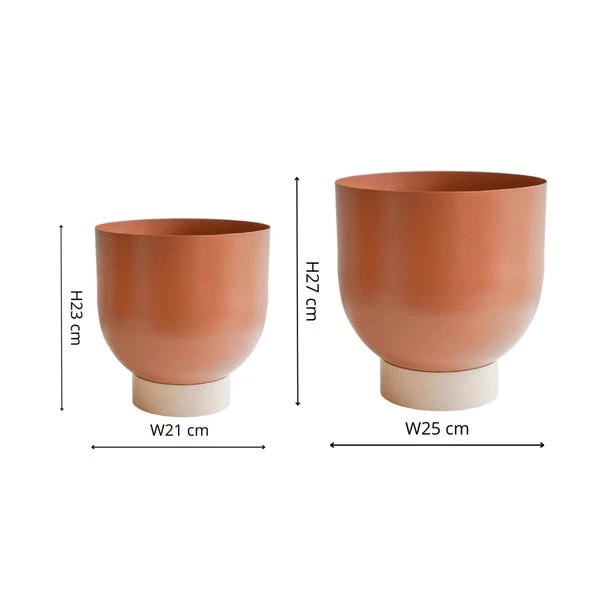 Set Of 2 Austin Dual Metal Plant Pots - Image 7